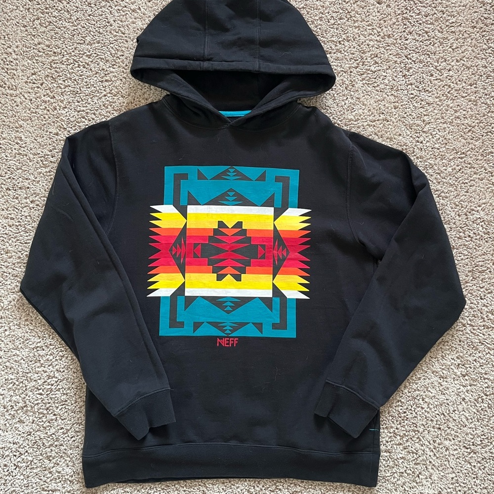 Neff Black Sweatshirt with Southwestern Design